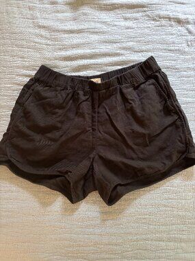 Black Madewell Cotton Shorts.